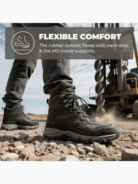 Waterproof Steel Toe Work Boots Slip Resistant Industrial Safety Boots